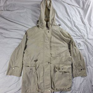 London Fog Adults Medium Beige Jacket Zip Up Outdoors Casual Long Sleeve